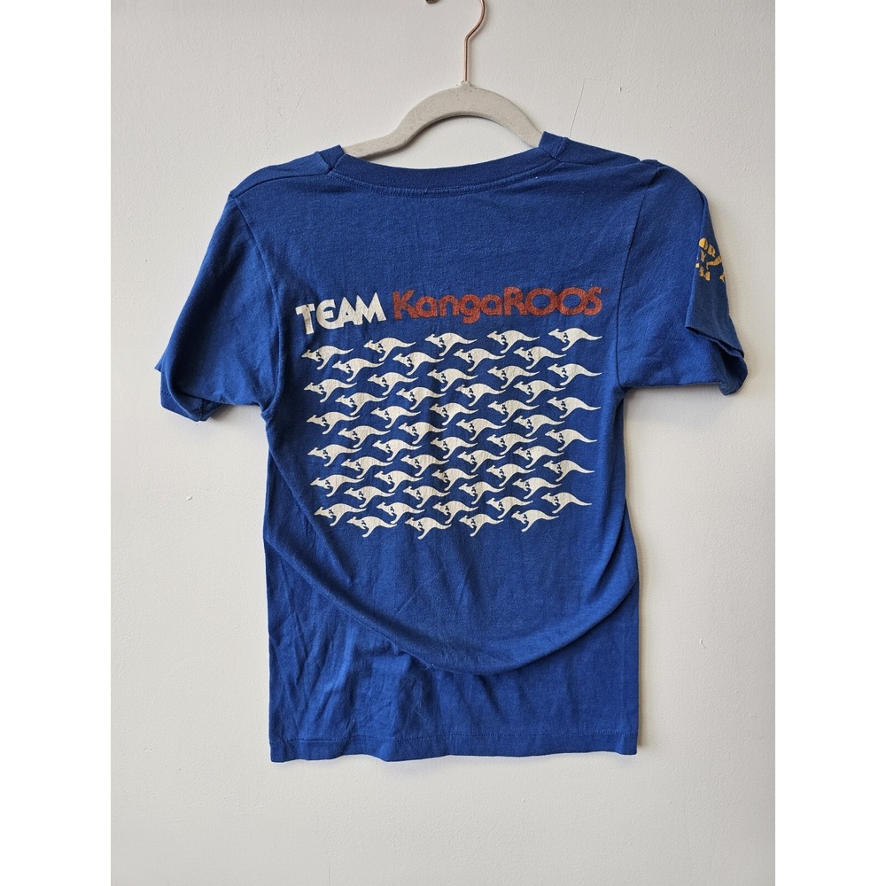 Team KangaROOS‎ Sneakers Shoes Shirt True Vintage Single Stitch Blue Mens S